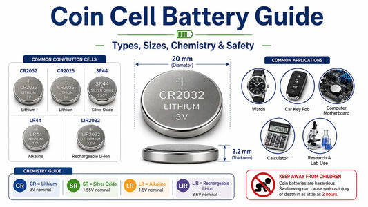 Coin Cell Battery Guide: Types, Sizes, Chemistry, Safety, and Battery R&D Uses