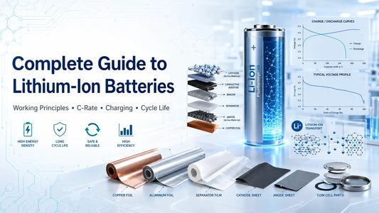 Complete Guide to Lithium-Ion Batteries: Working Principles, C-Rates, Charging, Discharge Curves, and Cycle Life