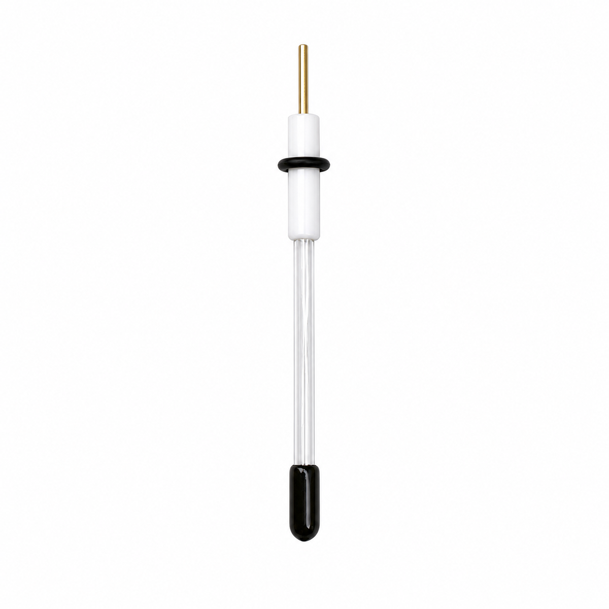 R0202 silver silver-ion reference electrode on a white background