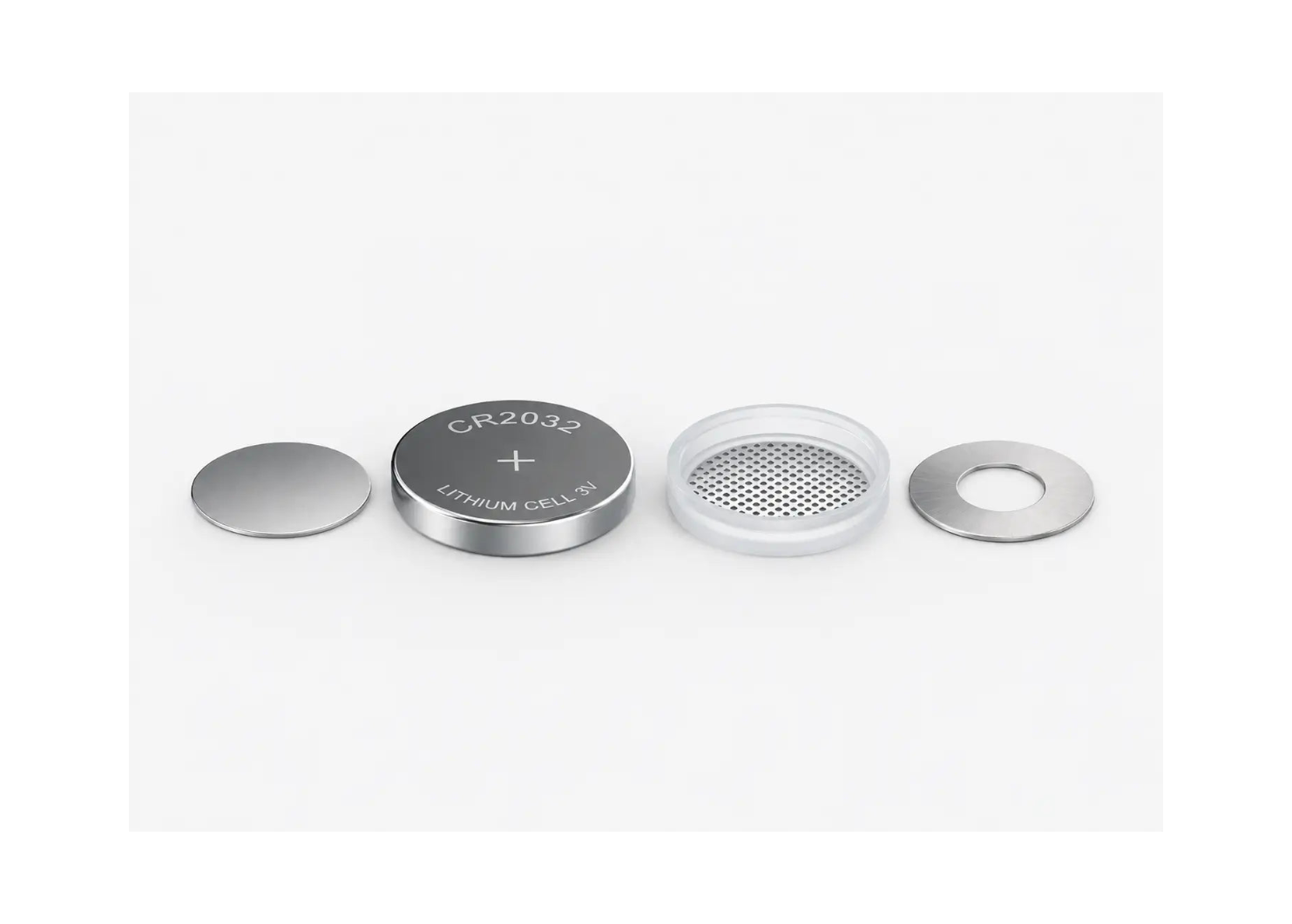 316L Stainless Steel CR2430 Coin Cell Case Set