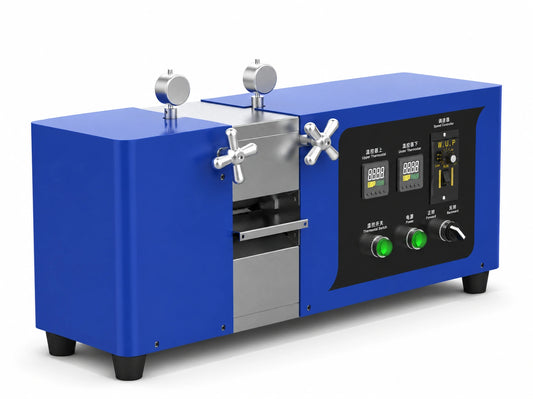 FL-JS heated electrode rolling press with independent upper and lower roller temperature controllers