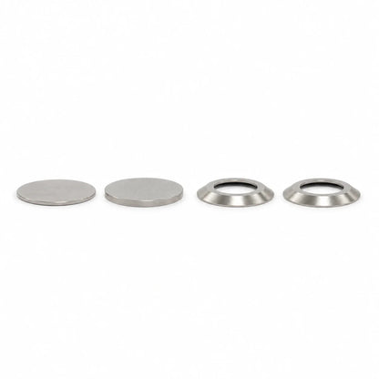 CR2032 aluminum-clad spacers and conical springs, side profile