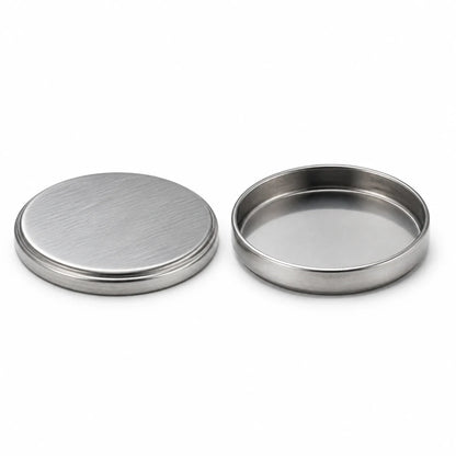 CR2430 aluminum-clad coin cell case set, side profile detail