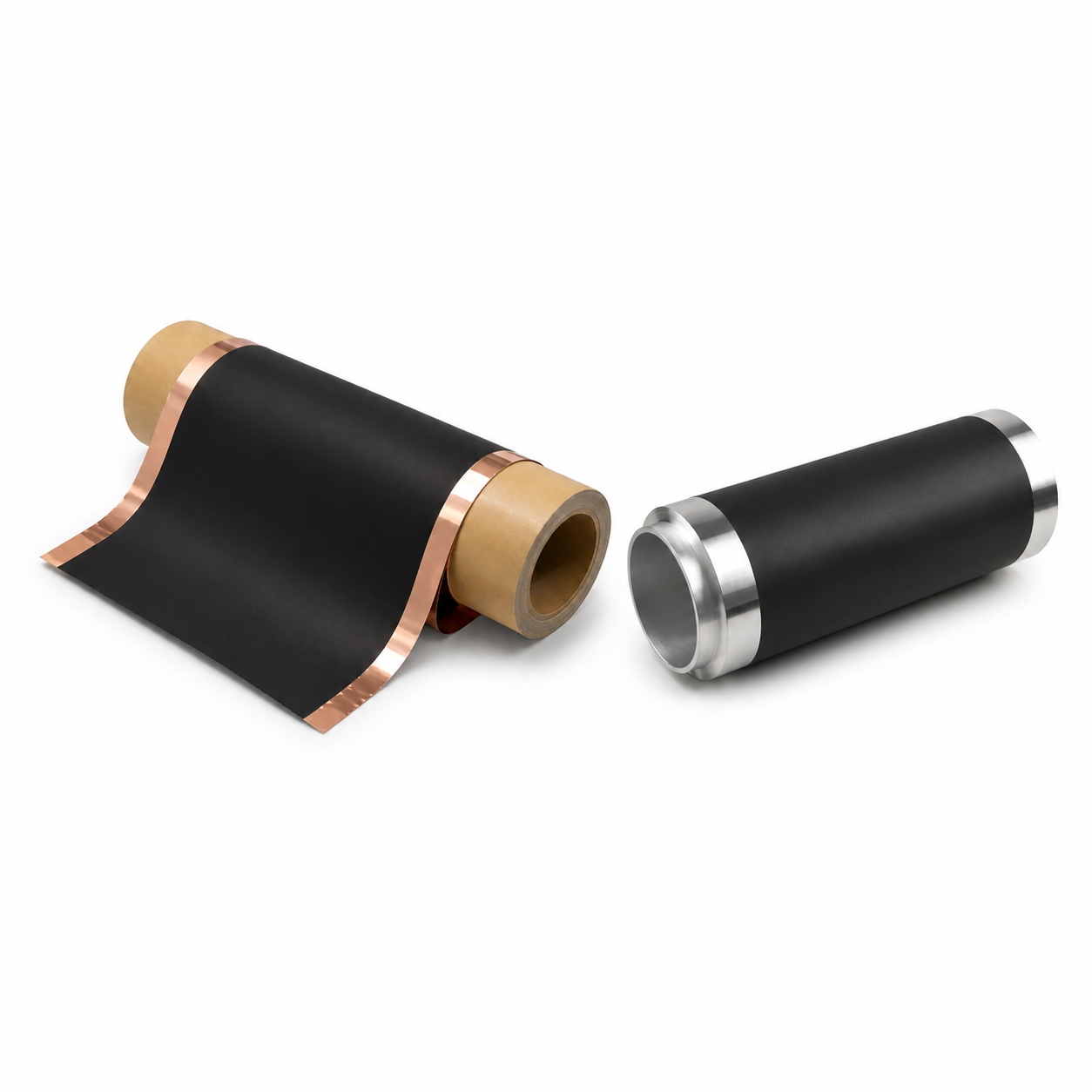Dry-coated carbon copper and aluminum foil bundle for battery research