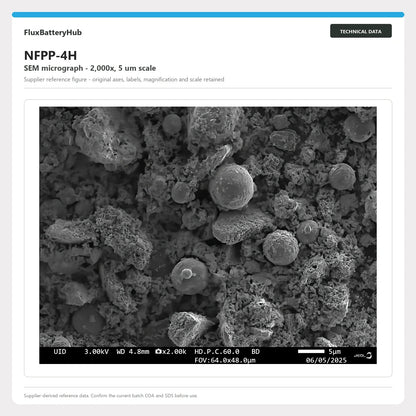 NFPP-4H supplier SEM micrograph at 2,000x with 5 um scale